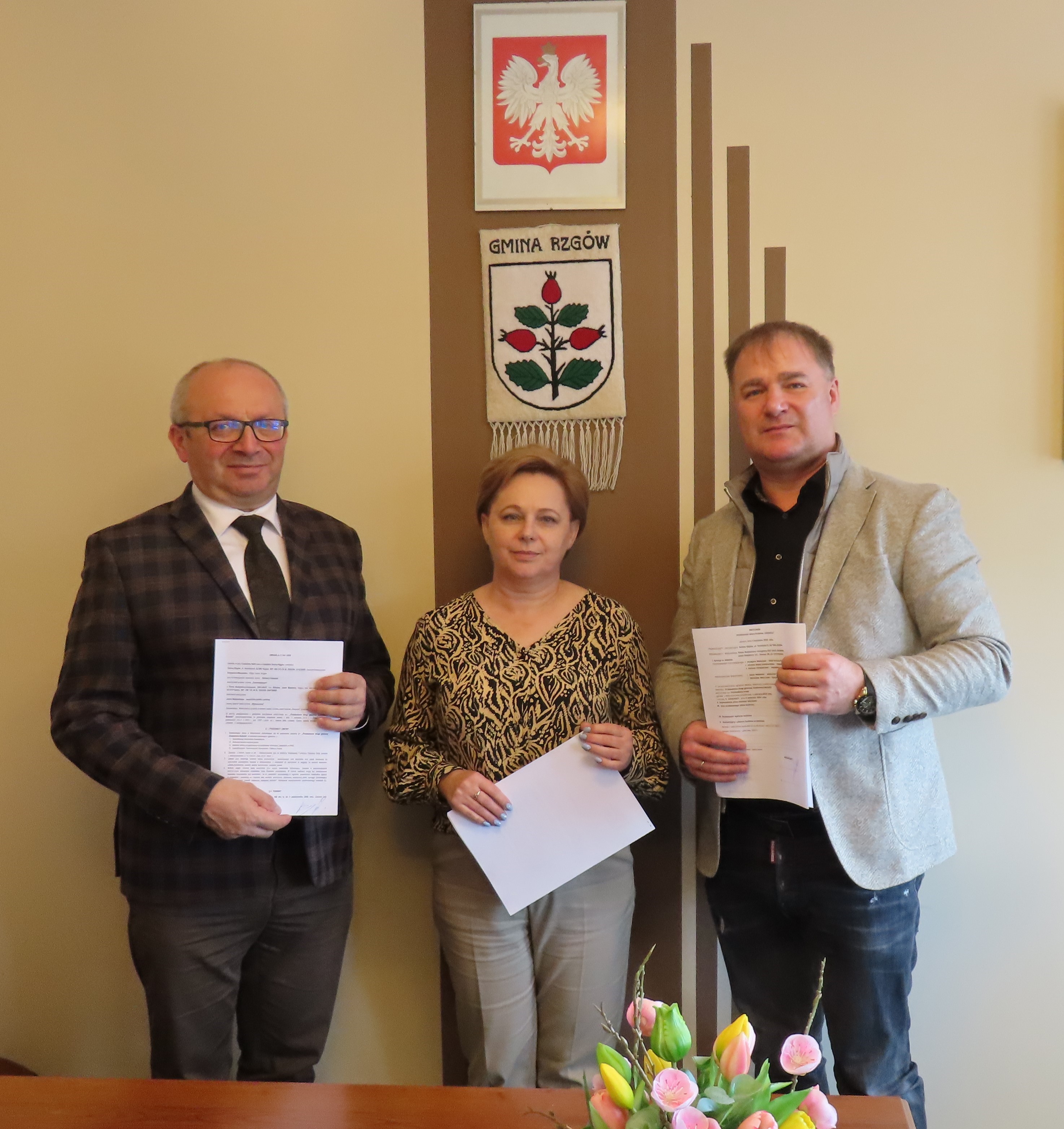 Podpisanie umowy dotyczcej przebudowy drogi gminnej Grabienice-Boatki