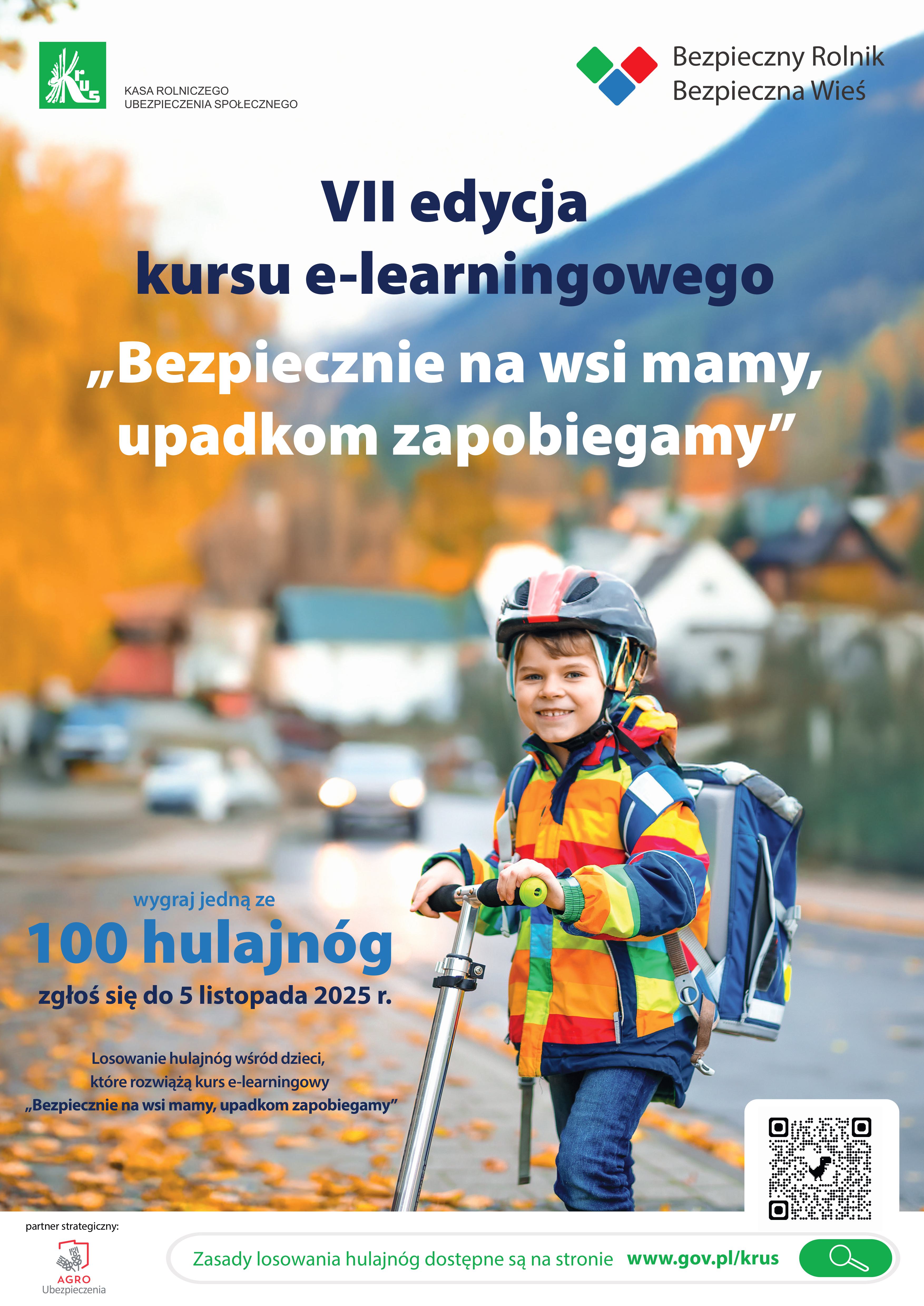 Konkurs e-learningowym pt. Bezpiecznie na wsi mamy - upadkom zapobiegamy